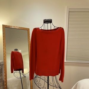 Cotton sweater red LOFT size M